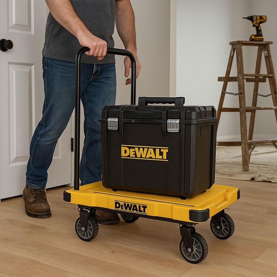 DEWALT DWT710 200Kg Profesyonel Katlanabilir Dört Tekerlekli Yük ve Paket Taşıma Arabası