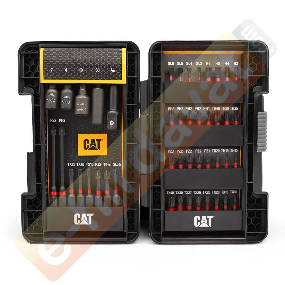 CAT DA01902 45 Parça Manganez Fosfat Alaşımlı Vidalama Uç Seti