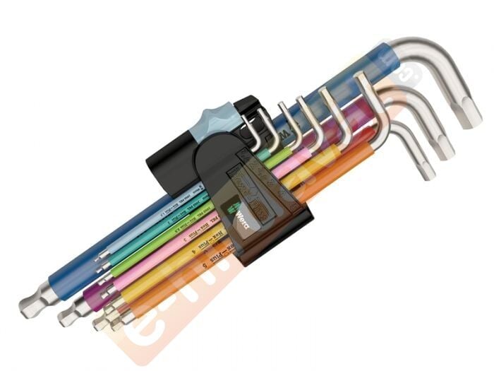 WERA 3950/9 SPKL Paslanmaz Top Başlı Uzun Alyan Anahtar Takımı (05022669001)