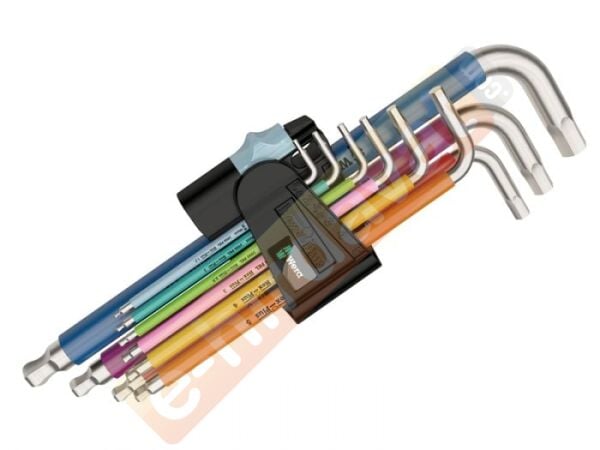 WERA 3950/9 SPKL Paslanmaz Top Başlı Uzun Alyan Anahtar Takımı (05022669001)
