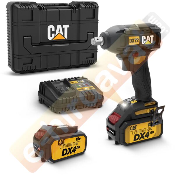 CAT DX72 18Volt/4.0Ah Li-ion Çift Akülü Şarjlı 350Nm Kömürsüz Profesyonel Somun Sıkma