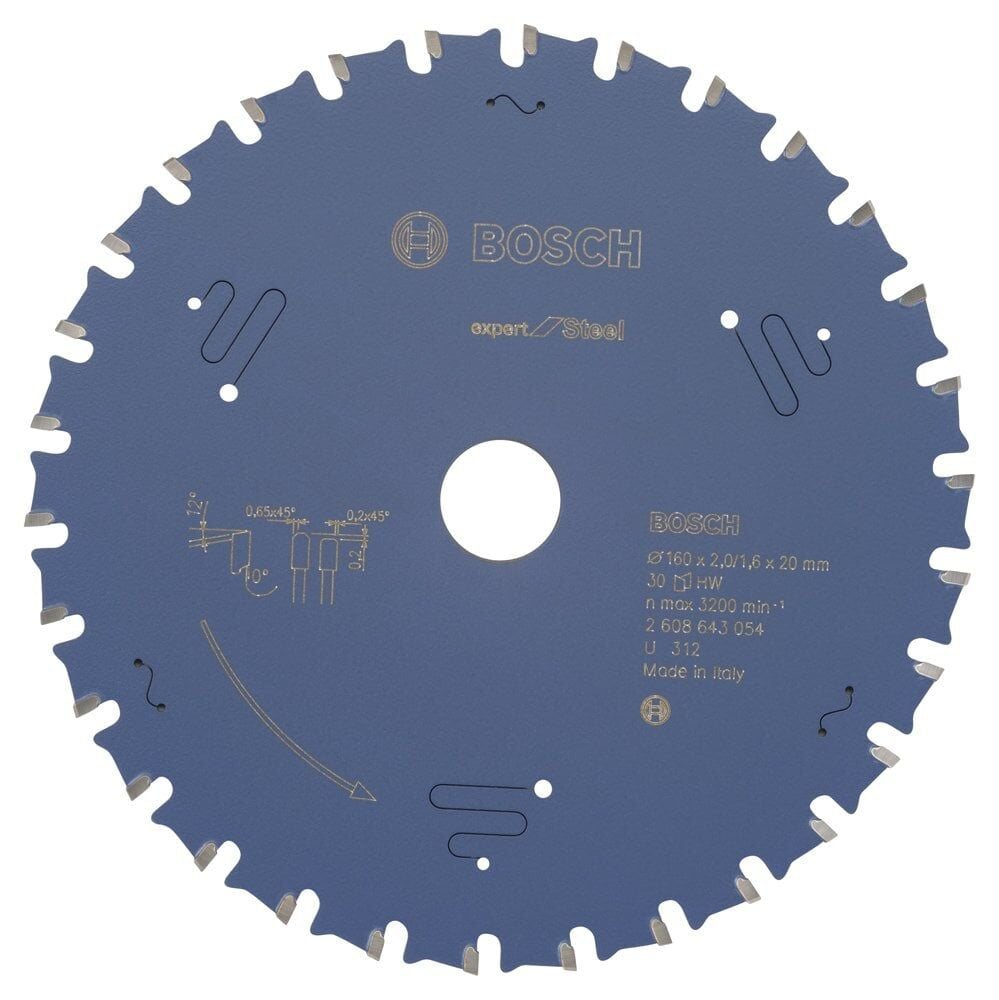 Bosch - Expert Serisi Metal için Daire Testere Bıçağı 160*20 mm 30 Diş