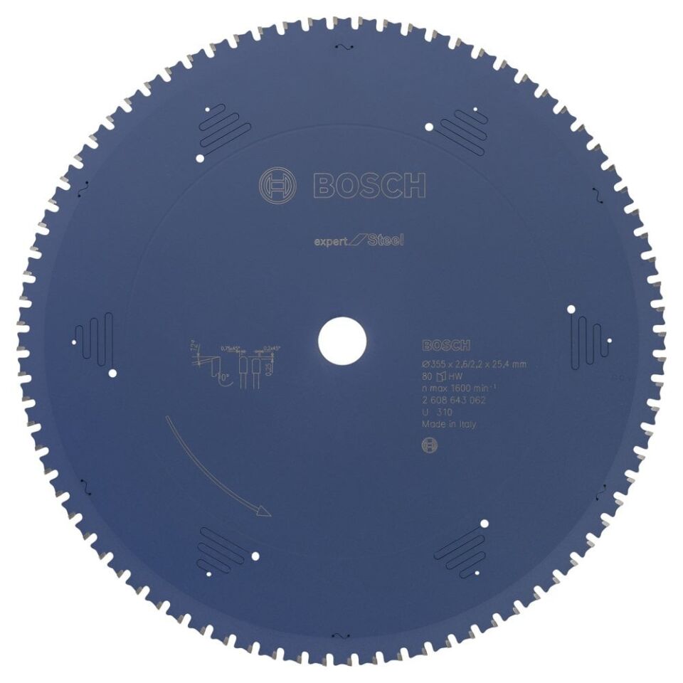 Bosch - Expert Serisi Metal için Daire Testere Bıçağı 355*25,40 mm 80 Diş