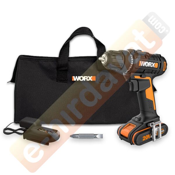 WORX WX100 20Volt/2.0Ah. Li-ion Tek Akülü Profesyonel Şarjlı Matkap