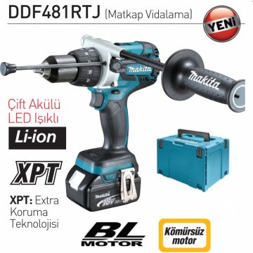 Makita DDF481RTJ Akülü Matkap Vidalama
