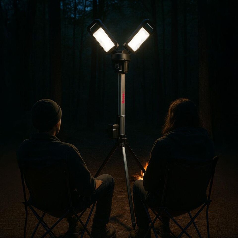 Kress KUF09.9 20Volt 2000/4500 Lümen Profesyonel Kule Tipi Teleskopik Katlanabilir LED Projektör (Akü Dahil Değildir)