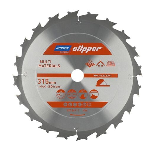 NORTON Clipper Ahşap için 315x30 mm 20 Diş Elmas Daire Testere Bıçağı