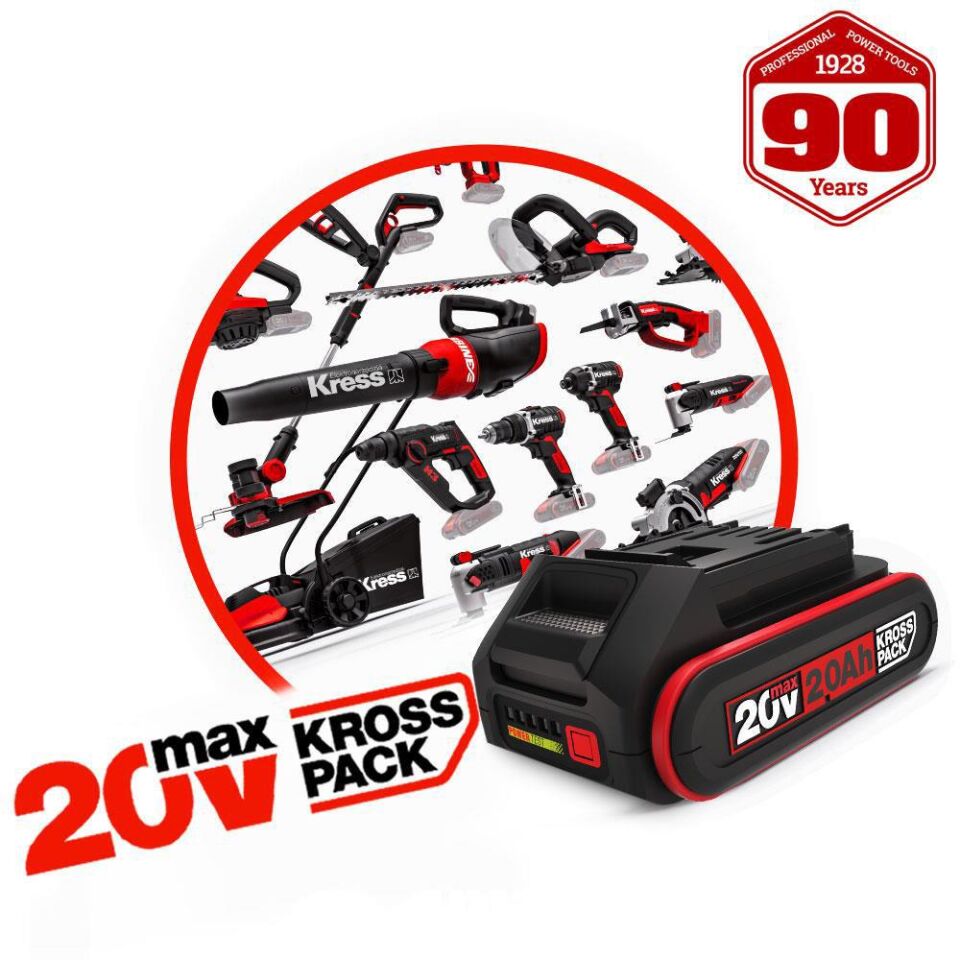 Kress KAB25 20Volt 8.0Ah Li-ion Kross Pack Profesyonel Yedek Akü