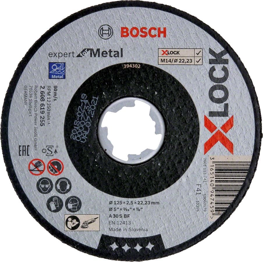 Bosch Aksesuarlar Bosch - X-LOCK - 125*2,5 mm Expert Serisi Düz Metal Kesme Diski (Taş)
