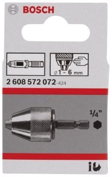 Bosch 1-6 mm - 1/4''-6k Anahtarsız Mandren