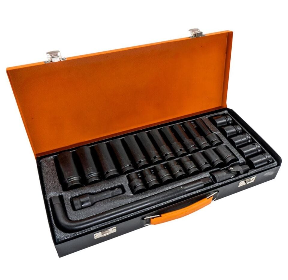 NEXON 6096 1/2'' Havalı Lokma Takımı Metal Kutulu 27 Parça