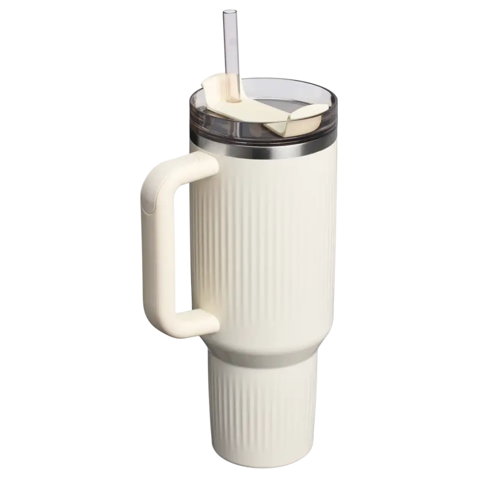 Stanley Quencher Fluted Pipetli Termos 1.18 Lt - Krem