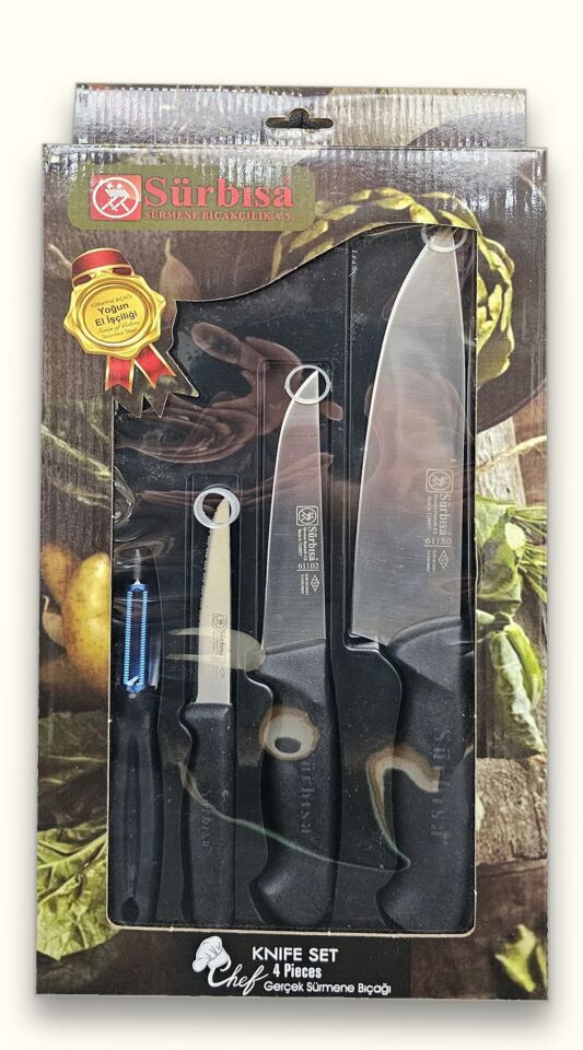 SÜRBİSA 61531 Mutfak Bıçak Seti 4'lü