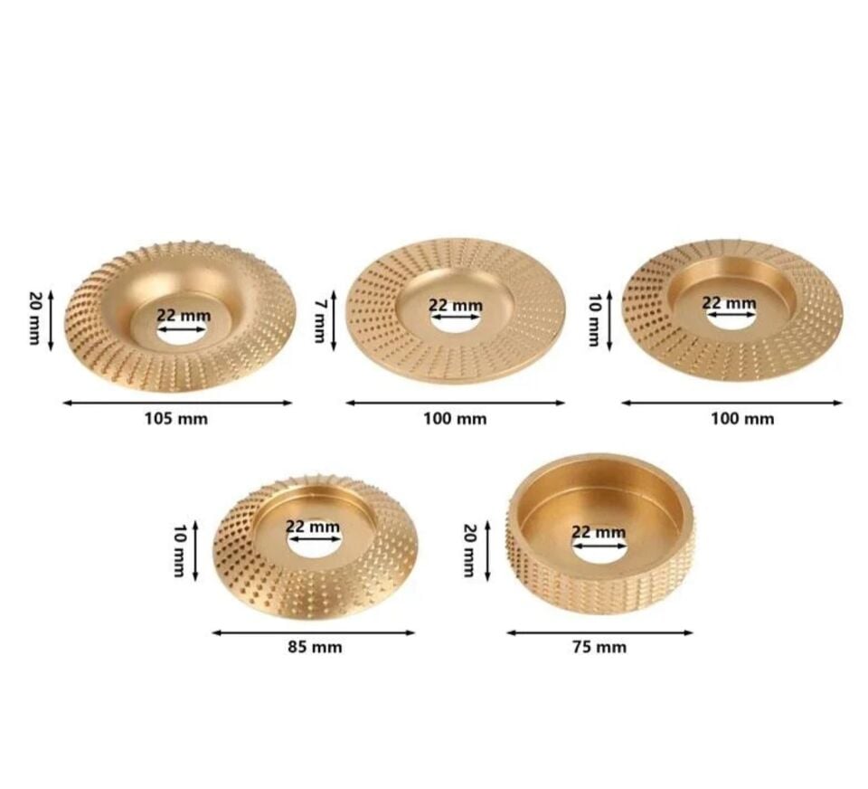 NEXON 6230 Ahşap İşleme Törpü Disk Seti 5 Parça (Avuç Taşlama İçin)