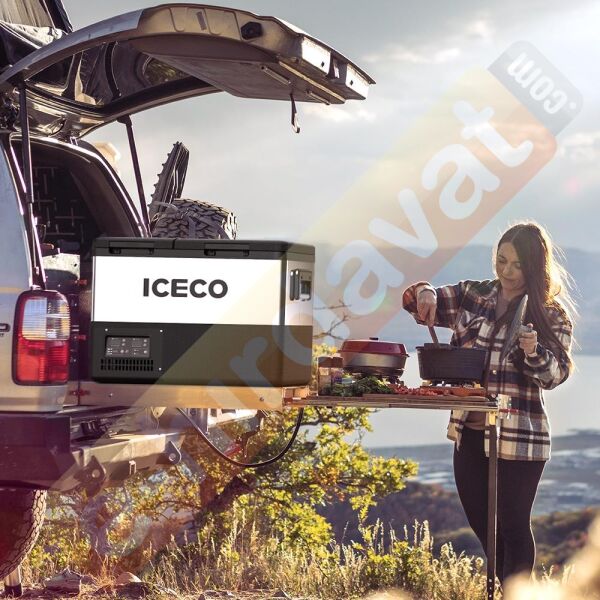 ICECO TCD55 12/24Volt 55 Litre Çift Bölmeli Outdoor Kompresörlü Oto Buzdolabı/Dondurucu