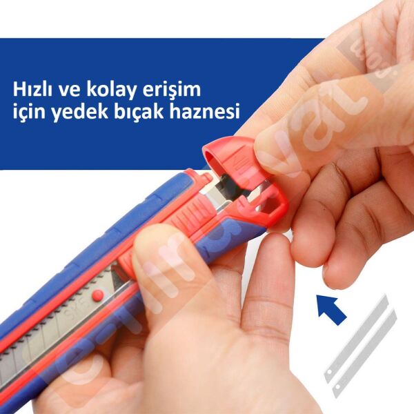 WORKPRO WP212008 9MM Ağır Hizmet Paslanmaz Çelik Kasa Maket Bıçağı