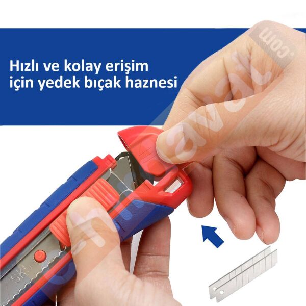 WORKPRO WP212009 18MM Ağır Hizmet Paslanmaz Çelik Kasa Maket Bıçağı