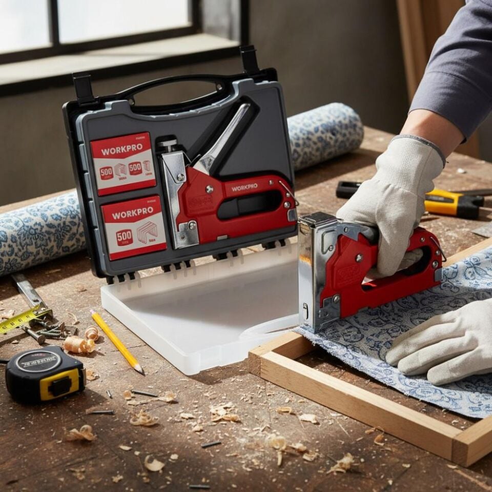 WORKPRO WP223005 3 IN 1 4-14mm Profesyonel Mekanik Zımba ve 14mm Çivi Tabancası + 1500 Adet Zımba/Çivi