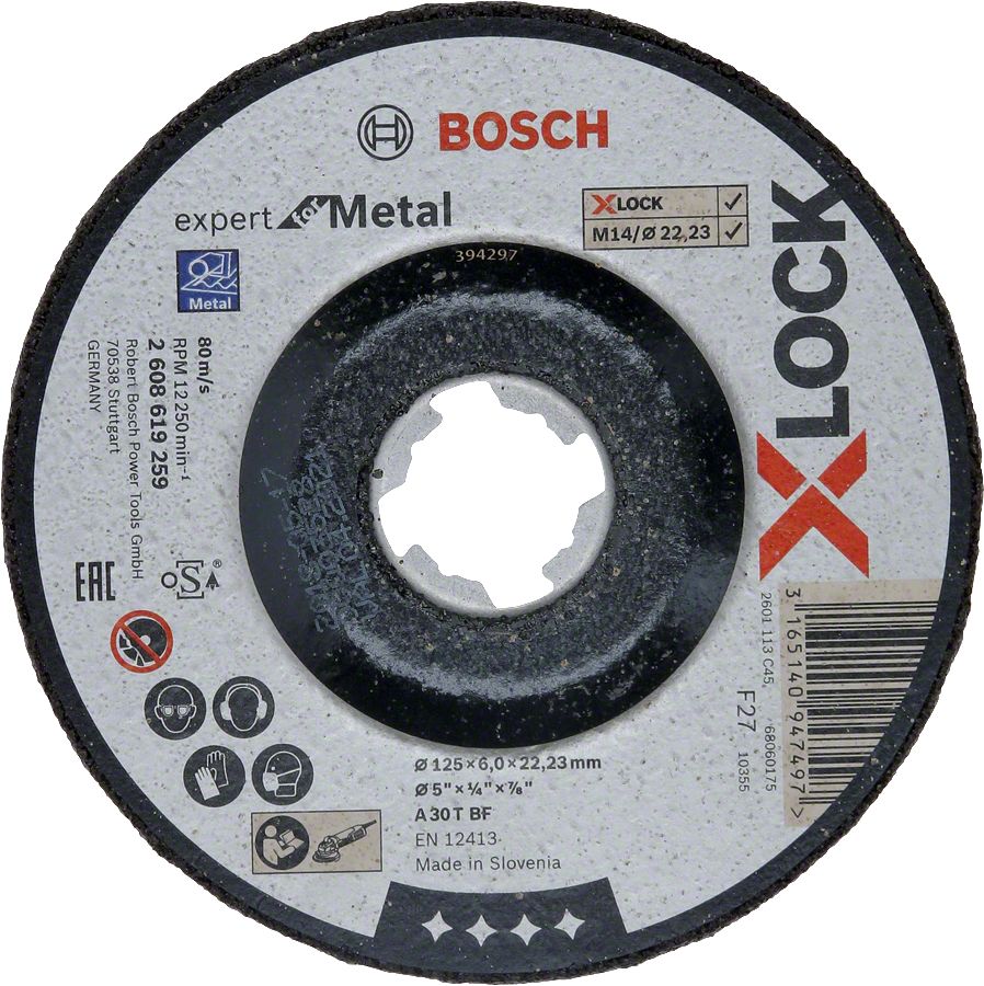 Bosch Aksesuarlar Bosch - X-LOCK - 125*6,0 mm Expert Serisi Bombeli Metal Taşlama Diski (Taş)