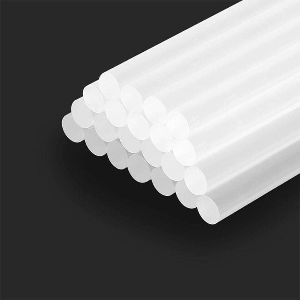 WORKPRO WP432002 11x200mm Sıcak Silikon Tabancası İçin 50 Adet Şeffaf Yedek Silikon/Mum