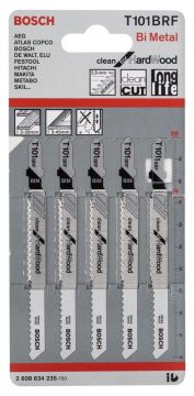Bosch Aksesuarlar Bosch - Temiz Kesim Serisi Sert Ahşap İçin T 101 BRF Dekupaj Testeresi Bıçağı - 5'Li Paket