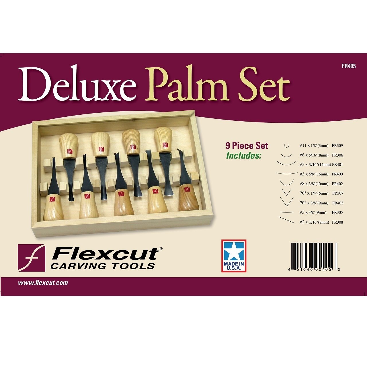 Flexcut Avuç İçi Oyma Seti - 9 Parça
