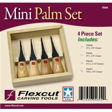 Flexcut Avuç İçi Mini Oyma Seti - 4 Parça