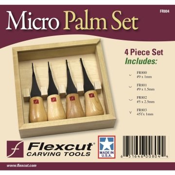 Flexcut Avuç İçi Mikro Oyma Seti - 4 Parça