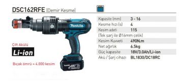 Makita DSC162RFE Akülü Demir Kesme