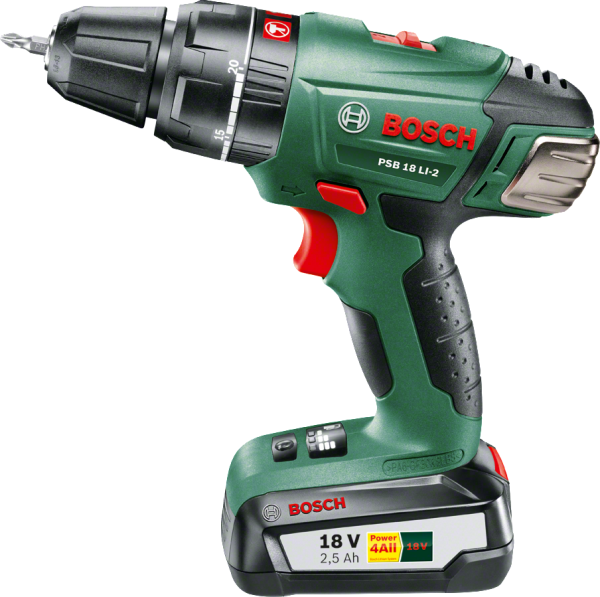 Bosch PSB 18 LI-2 Tek Akü 2,5 Ah Akülü Darbeli Delme/Vidalama Makinesi