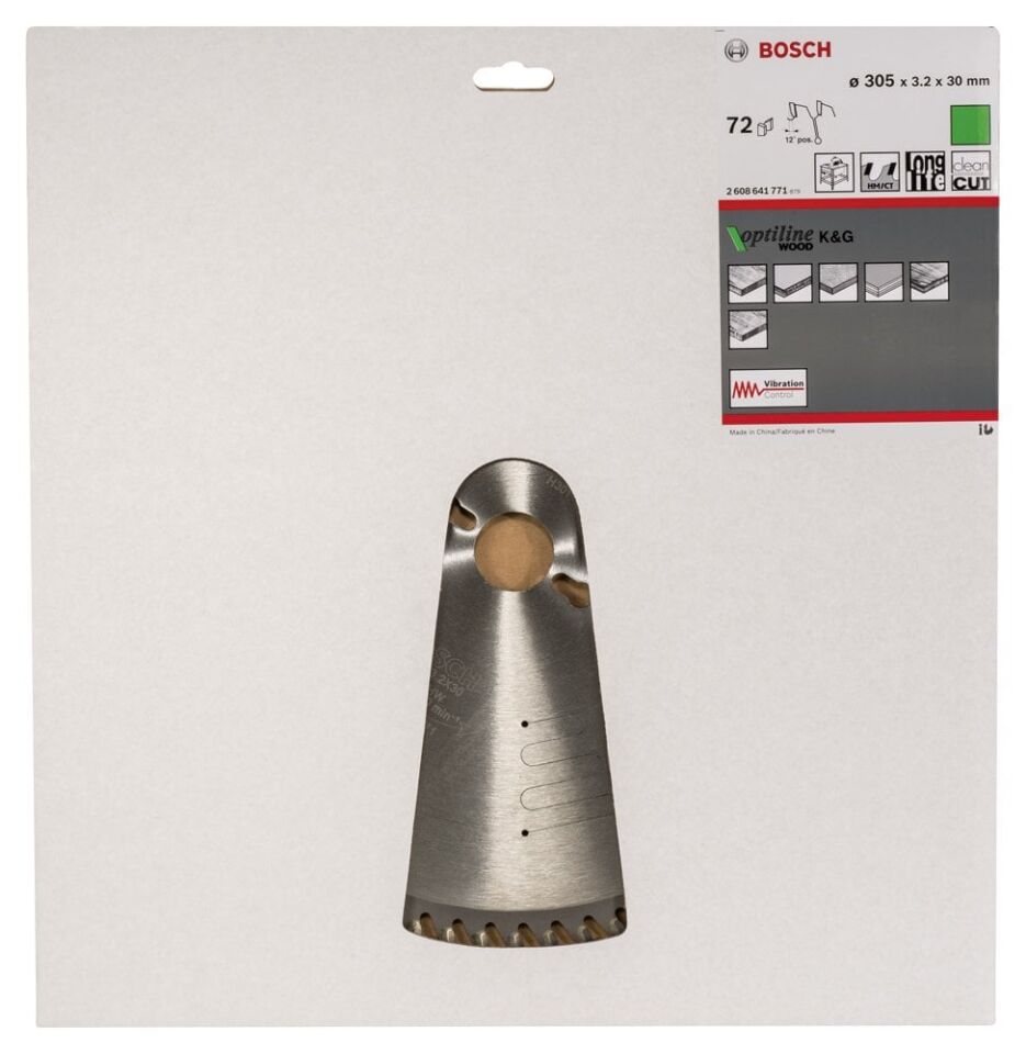 Bosch - Optiline Serisi Ahşap için Daire Testere Bıçağı 305*30 mm 72 Diş