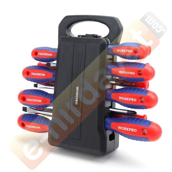 WORKPRO WP200512 45 Parça Profesyonel CR-V Manyetik Tornavida ve Bits Uç Seti + Taşıma Askısı