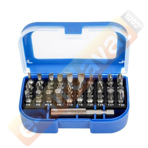WORKPRO WP200513 31 Parça CR-V Vidalama Bits Uç Seti