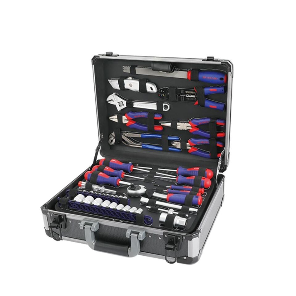 WORKPRO WP209100 297 Parça CR-V Profesyonel El Aleti Tamir Seti Tamir Bakım Çantası