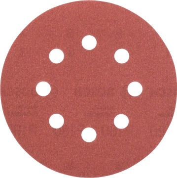 Bosch Aksesuarlar Bosch - Eksantirik Zımpara Kağıdı 5'li, 125 mm 180 Kum 8 Delik
