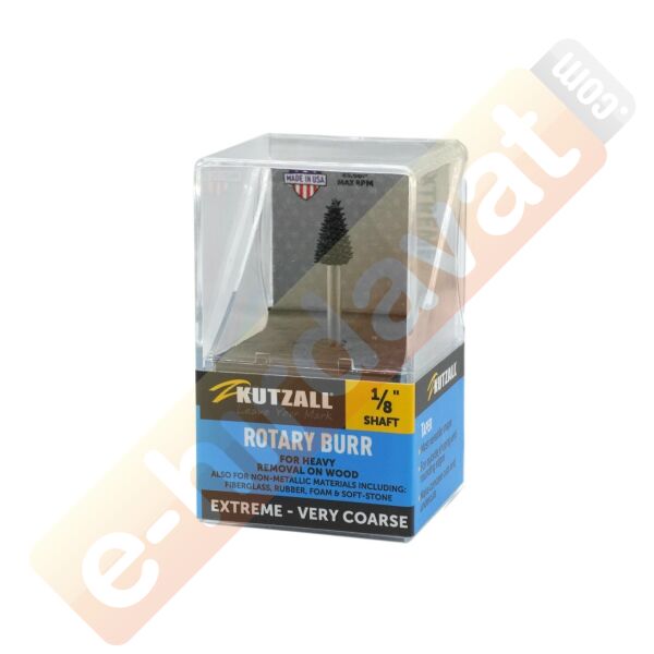 KUTZALL TX-14-EC Kalın Diş Konik Çam Tipi Törpü (3.1 mm Sap)