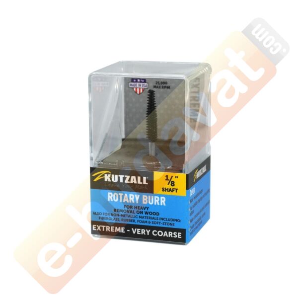 KUTZALL TX-18-EC Ekstra Kalın Diş Konik Çam Tipi Törpü (3.1 mm Sap)