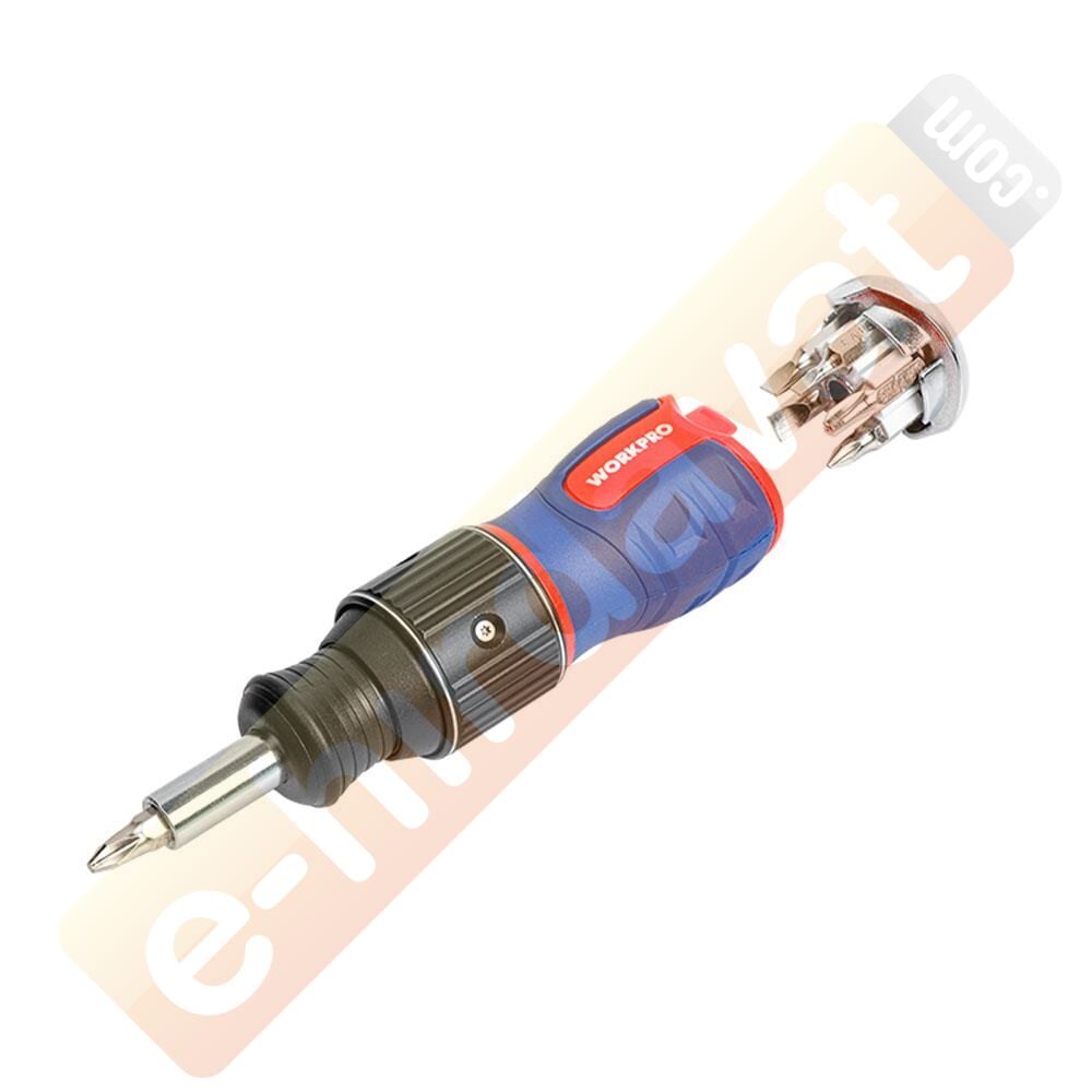 WORKPRO WP221071 6-IN-1 Profesyonel CR-V Cırcırlı Manyetik Topaç Tornavida Seti