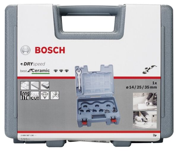 Bosch Aksesuarlar Bosch - Best Serisi, Taşlama İçin Seramik Kuru Elmas Delici 14/25/35 mm 3 Parça Set