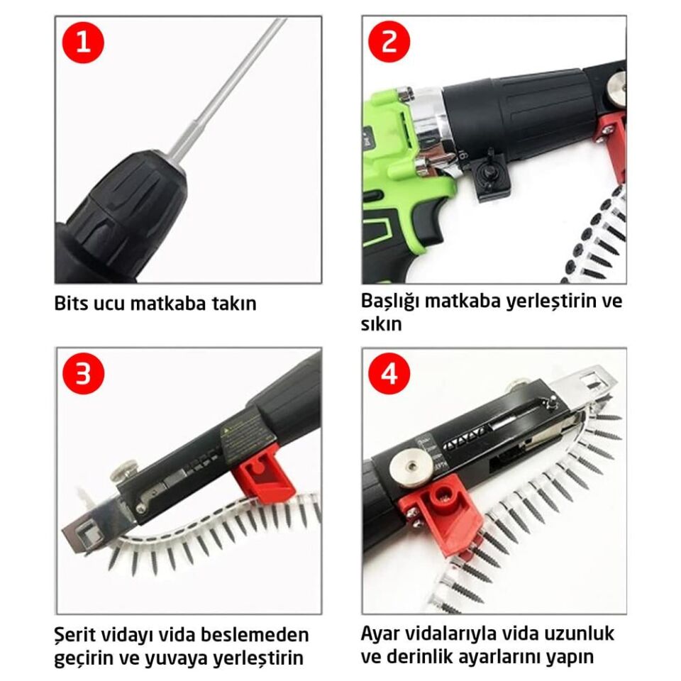 ROX 0341 Şerit Vida Matkap Adaptörü (Alçıpan/Ahşap/Bölme Duvar)