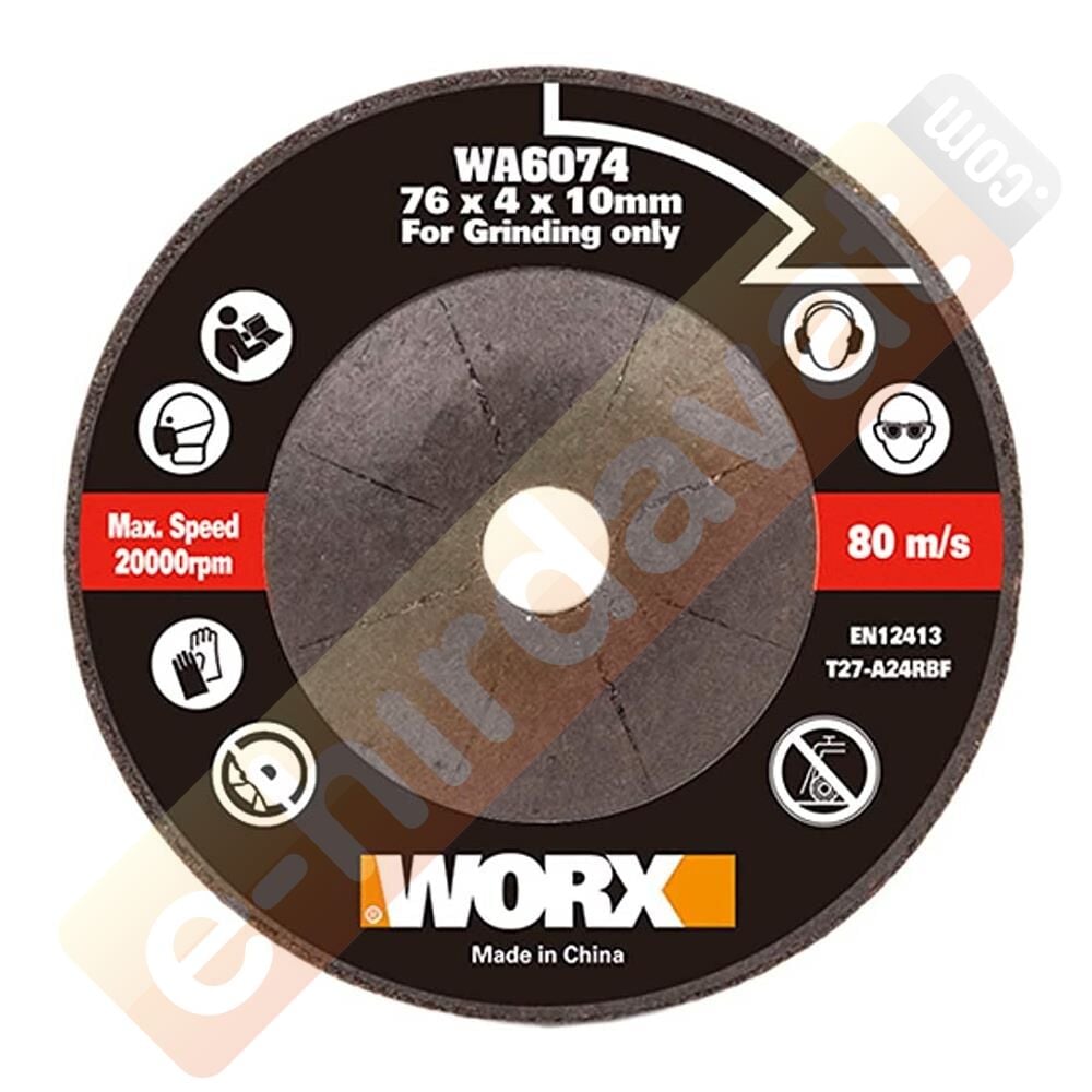 WORX WA6074 WX801 İçin 76x10mm Metal Taşlama Taşı