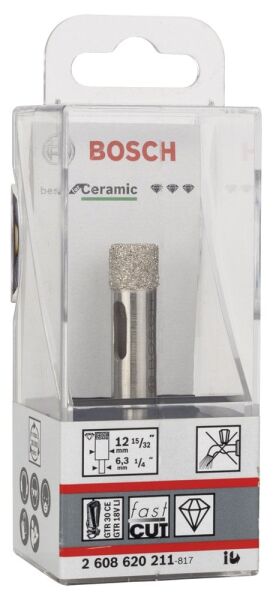 Bosch Aksesuarlar Bosch - Best Serisi, GTR 30 İçin Seramik Kuru Elmas Delici 12*35 mm