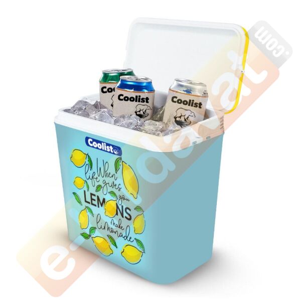 Coolist CLB30LM 30 Litre Limon Desenli Buzluk + 3 Adet 400gr. Buz Kaseti