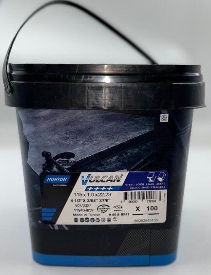 NORTON 115x1 mm Inox Kesme Taşı (Vulcan Plus) 100'lü Kova