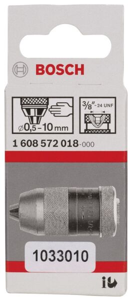 Bosch Aksesuarlar Bosch - 0,5-10 mm - 3/8''-24 Anahtarsız Mandren