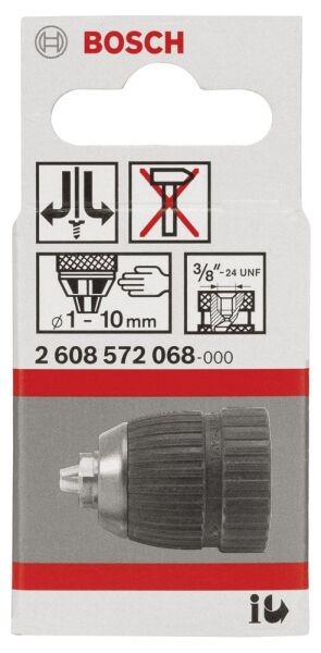 Bosch Aksesuarlar Bosch - 1-10 mm - 3/8''-24 Anahtarsız Mandren