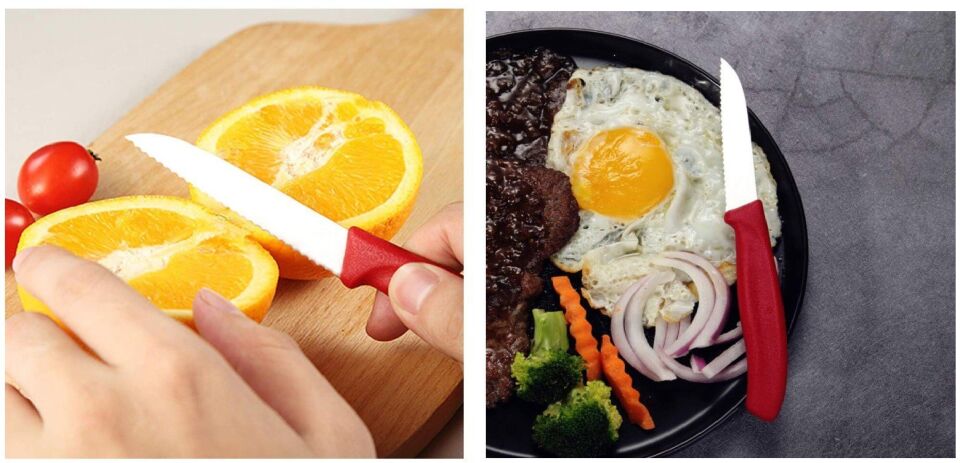 Victorinox 6.7431  8 cm Kırmızı Tırtıklı Soyma Bıçağı