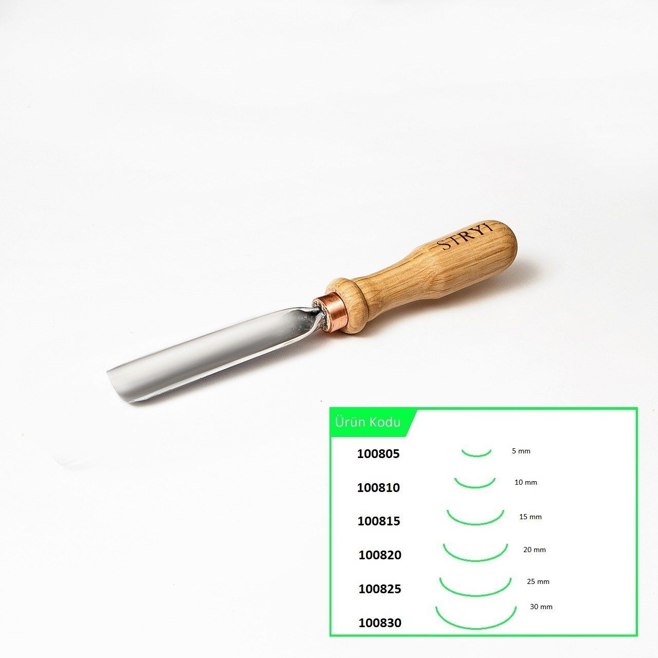 STRYI 100825 Düz Tip Oluklu Ahşap Oyma Iskarpelası 25 mm en ucuz