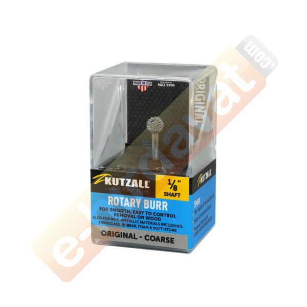 KUTZALL S-14-E Kalın Diş Yuvarlak Top Törpü (3.1 mm Sap)