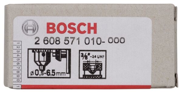 Bosch Aksesuarlar Bosch - 0,5-6,5 mm 3/8''-24 Anahtarlı Mandren